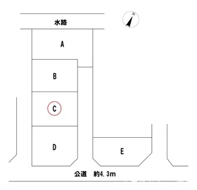 一宮市大和町妙興寺字八町　全5区画　C区画　建築条件なし土地