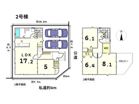 MIRASUMO名古屋市南区白雲町004②　全２棟　2号棟　新築一戸建て