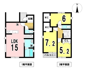 一宮市馬見塚24-1期　全2棟　2号棟　新築一戸建て