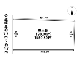 あま市坂牧北浦　建築条件なし土地