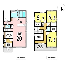 一宮市長島町5丁目　全2棟　1号棟　新築一戸建て