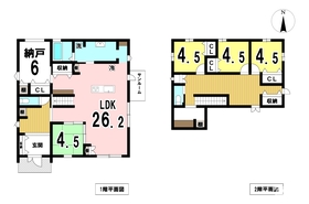 ●一宮市木曽川町里小牧字本茅場　　中古一戸建て