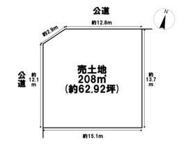 名古屋市中川区西伏屋3丁目　建築条件なし土地