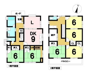 津島市鹿伏兎町上春日台　中古一戸建て