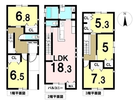 祈年町　全1棟　新築一戸建て