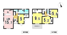 一宮市乾町　全4棟　2号棟　新築一戸建て