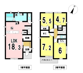 一宮市今伊勢町本神戸字立切　全6棟　1号棟　新築一戸建て
