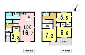 一宮市今伊勢町本神戸字立切　全6棟　2号棟　新築一戸建て
