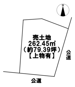 ●愛西市町方町北堤外　建築条件なし土地