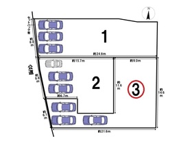 一宮市木曽川町4期　全3区画　3号地　建築条件なし土地