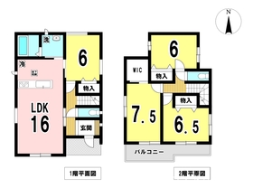 一宮市定水寺　全2棟　B号棟　新築一戸建て