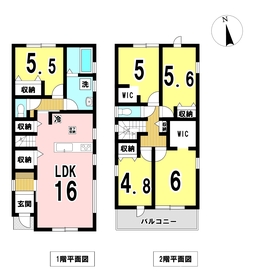 一宮市北小渕第1期　全2棟　1号棟　新築一戸建て