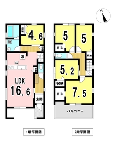 一宮市北小渕第1期　全2棟　2号棟　新築一戸建て
