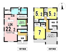 一宮市萩原町萩原古井溝　全2棟　1号棟　新築一戸建て