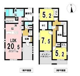 一宮市萩原町萩原古井溝　全2棟　2号棟　新築一戸建て