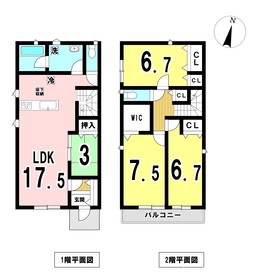 一宮市多加木第12　全3棟　1号棟　新築一戸建て