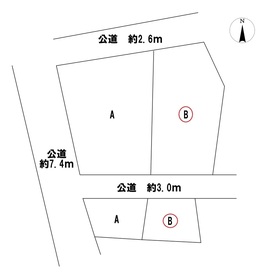 一宮市木曽川町外割田字高照東　全2区画　B区画　建築条件なし土地
