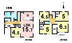 ○LiveleGardenS愛西市草平町江ノ田　全2棟　2号棟　新築一戸建て