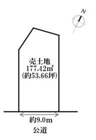 名古屋市港区遠若町1丁目　建築条件なし売土地