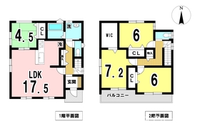 一宮市第1三条山　全5棟　3号棟　新築一戸建て