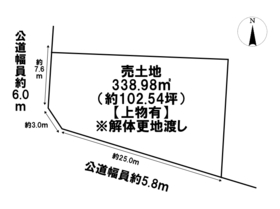 四日市市笹川6丁目　建築条件なし土地