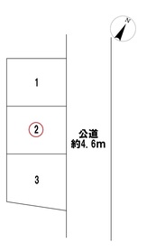一宮市和光第3　全3区画　2号地　建築条件なし土地