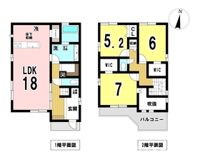 愛西市諸桑町郷城　全2棟　2号棟　新築一戸建て