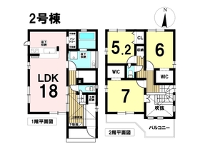 ブルーミングガーデン愛西市諸桑町郷城　全2棟　2号棟　新築一戸建て