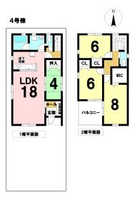 クレイドルガーデン津島市越津町字柳之内　全4棟　4号棟　新築一戸建て