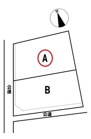 津島市瑠璃小路町１丁目　全２区画　A区画　建築条件なし土地