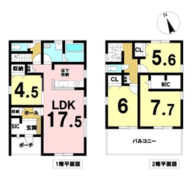 LIveleGardenS愛西市北一色町昭和　全1棟　新築一戸建て