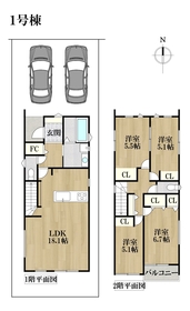○ファーストタウン名古屋市第４港区当知　全２棟　新築一戸建