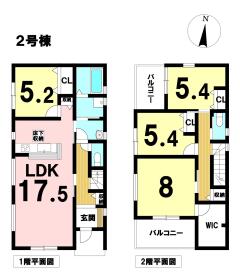 LiveleGardenS津島市大字日光字東浦　全３棟　2号棟　新築一戸建て