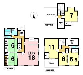 津島市鹿伏兎町上春日台　中戸一戸建て