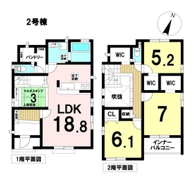 ブルーミングガーデン弥富市五明町築留　全2棟　2号棟　新築一戸建て