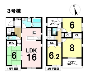リナージュ愛西市大井町浦田面　全7棟　3号棟　新築一戸建て