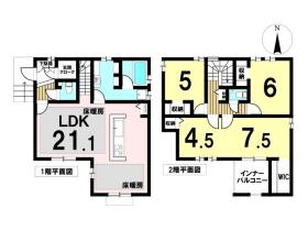名古屋市北区西味鋺Part8　全8棟　C棟　新築一戸建て