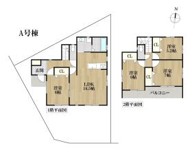 名古屋市港区名四町　全2棟　A棟　新築一戸建