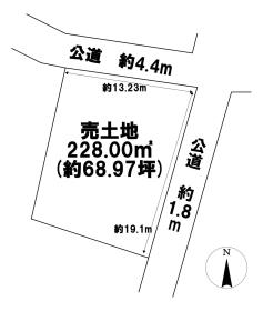 ●岐阜市粟野東3丁目　建築条件なし土地