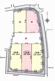 あま市七宝町遠島八幡島　全6区画　Ｅ区画　建築条件なし土地
