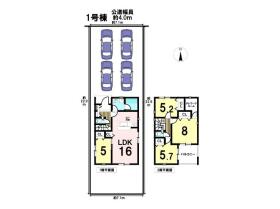 一宮市萩原町花井方字平前　全2棟　1号棟　新築一戸建て