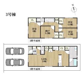 クレイドルガーデン名古屋市港区七反野1丁目　全3棟　3号棟　新築一戸建て
