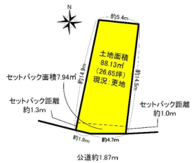 名古屋市南区笠寺町字姥子山　建築条件なし売土地