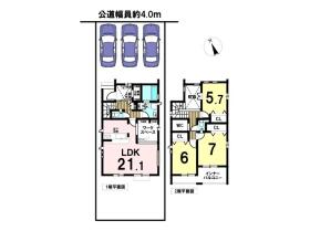○ブルーミングガーデン愛西市北一色町昭和　全1棟　新築一戸建て
