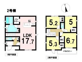 LiveleGardenS津島市宇治町字茶ノ里　全3棟　2号棟　新築一戸建て