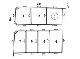 名古屋市南区砂口町　全7区画　3号地　建築条件なし土地