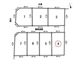 名古屋市南区砂口町　全7区画　4号地　建築条件なし土地