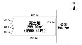 一宮市木曽川町里小牧字笹原　建築条件なし土地