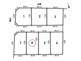 名古屋市南区砂口町　全7区画　6号地　建築条件なし土地