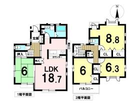 名古屋市北区六が池町　中古一戸建て
